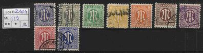 Los B2104: Alliierte Besetzung Amerikanische und Britische Zone Mi. 1/9, gest.