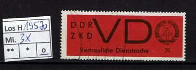 Los H19564: DDR Dienst Mi. 3 x, gest.