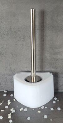 Spirella Trix Acryl Weiß WC-Bürste Dreieck-Design + High Shine Farbe