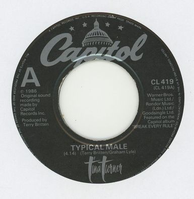 7" Tina Turner - Typical Male ( Ohne Cover )