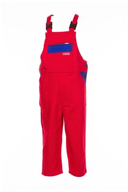 Arbeitshose Kinder-Latzhose Kinderbekleidung mittelrot/ kornblumenblau Größe 110/116