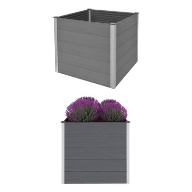 vidaXL Garten-Hochbeet WPC 100x100x91 cm Grau