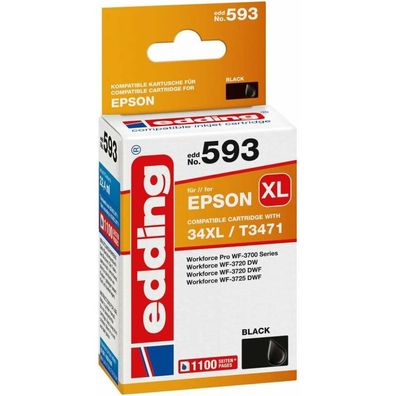 edding EDD-593 schwarz Tintenpatrone ersetzt EPSON 34XL / T3471XL