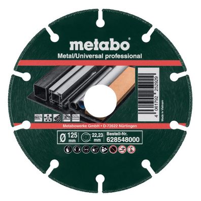 Metabo Diamanttrennscheibe 125x1,3x22,23 mm MUP Metall/ Universal 628548000