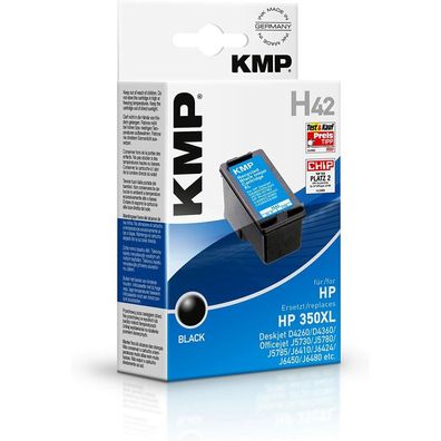 KMP H42 schwarz Tintenpatrone ersetzt HP 350XL (CB336EE)