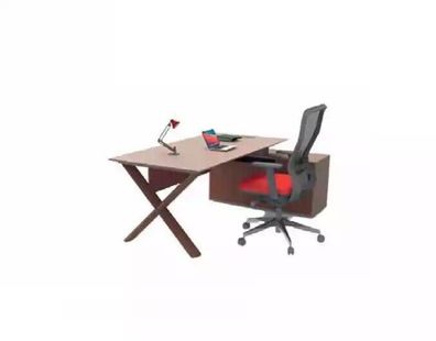 Schreibtische Büromöbel Eckschreibttisch Arbeitstische Holzmöbel Braun