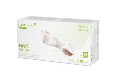 Medi-Inn Nitrilhandschuhe Nitril White - Gr. S - XL - 2000 Einmalhandschuhe