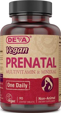 Deva, Vegan Prenatal Multivitamin und Mineral, 90 Tabletten MHD 08/24
