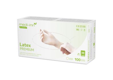 Medi-Inn Latex Premium - natur - puderfrei - Gr. S - XL - 1000 Einmalhandschuhe