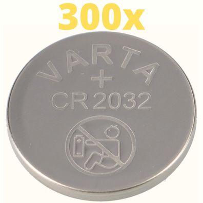 300x Varta Lithium 3V CR2032-P Bulk 3V/220mA lose CR 2032