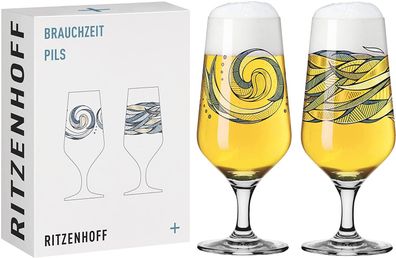 Ritzenhoff Pilsgläser Biergläser 2er Set Brauchzeit 03 + 04