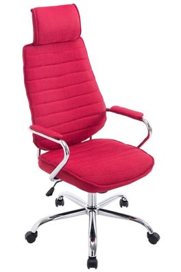 Bürostuhl 120 kg belastbar Stoffbezug rot Chefsessel Drehstuhl modern design