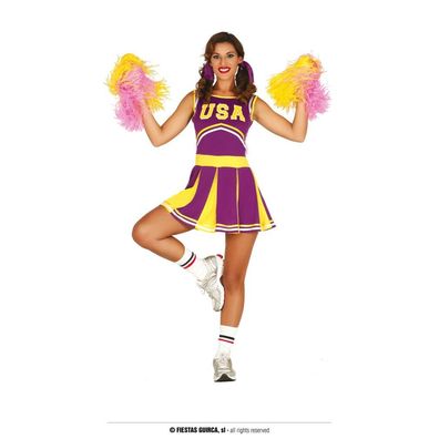 Fiestas GUIRCA Cheerleader Kostüm lila für Damen