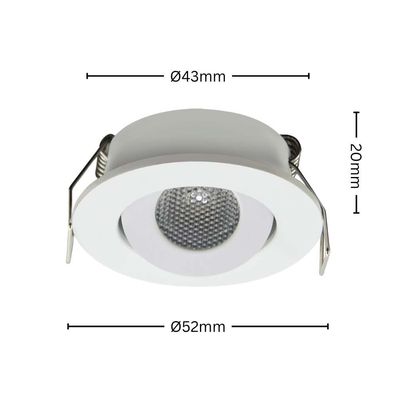 LED Mini Spot Einbaustrahler Unterbauspot Einbauspot Mini Leuchte mit Trafo 1.5w ...