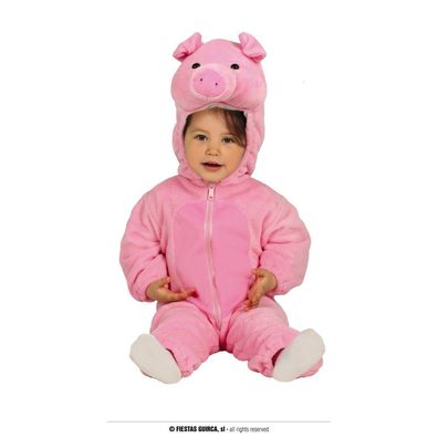 Guirca - Kostüm Schweinchen Neugeborene 12/24 Monate, Farbe Rosa, 2 Jahre, 87597