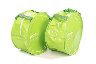 Tupperware Tasche grün rund "Happy Inside" (2) passend für Microgourmet