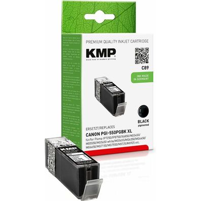 KMP C89 schwarz Tintenpatrone ersetzt Canon PGI-550 XL PGBK