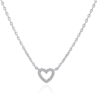 Liebe Diamant Halskette Mädchen Herz Anhänger Design Schlüsselbein Halskette Damen