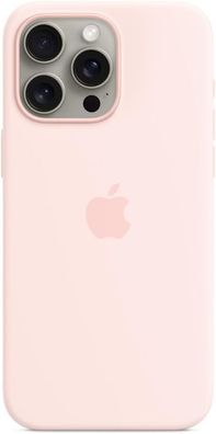 Apple iPhone 15 ProMax Silikon Case Schutzhülle MagSafe Wireless Charging rosa