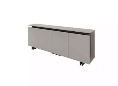 Bürokommode Luxus Sideboard Massivholz Möbel Schränke Kommoden Grau