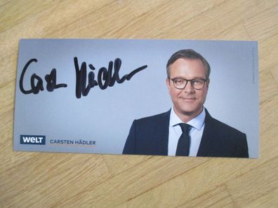 Welt Fernsehmoderator Carsten Hädler - handsigniertes Autogramm!!!