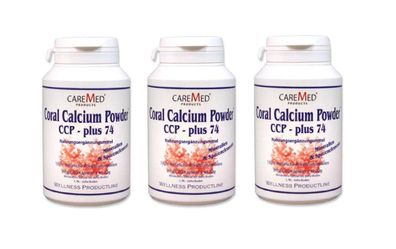 CareMed Coral Calcium Powder CCP - plus 74 - 3x 90 Kapseln