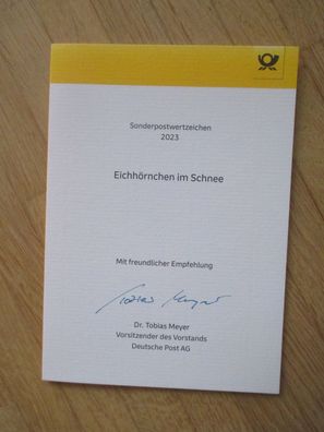 Deutsche Post Chef Dr. Tobias Meyer Autogramm & Sonderpostwertzeichen 2023!!!