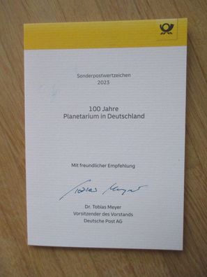 Deutsche Post Chef Dr. Tobias Meyer Autogramm & Sonderpostwertzeichen 2023!!