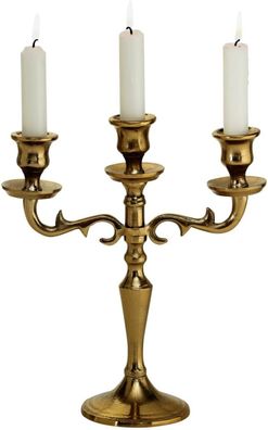 BOLTZE Kerzenständer 3-flammig Kerzenleuchter Varas Metall gold