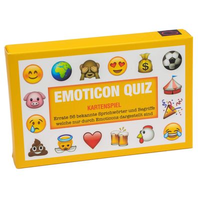 Emoticon Quiz Kartenspiel - Errate Sprichwörter Begriffe durch Emoticons
