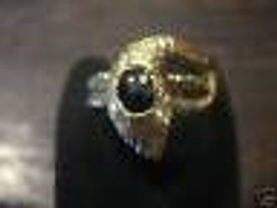 massiger Schlangen Ring Schlange 585er Gold Saphir NEU (Gr. 57 (18,1 mm Ø))