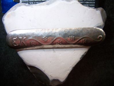 Art Deco Stabbrosche Krawattennadel getriebenes Silber