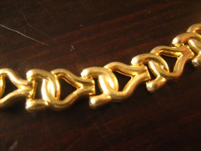 prächtiges breites 750er Gold Armband 18 cm lang aussergewöhnliche Glieder Form