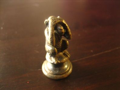 Bronze Miniatur Petschaft Affe nichts sehen (3 Affen)