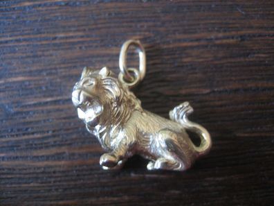 super Anhänger Löwe Löwen brüllend Silber vollplastisch