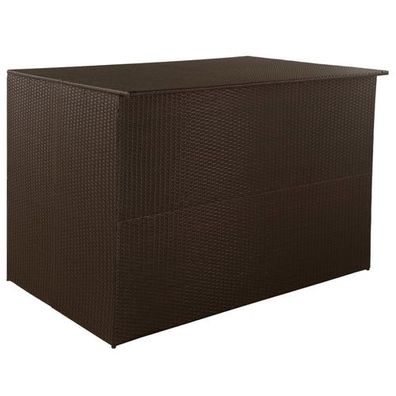 Garden-Auflagenbox Braun 150x100x100 cm Poly Rattan