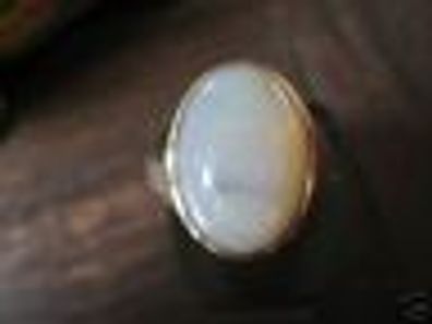 üppiger Opal Ring 585er Gold ca. 4 ct Vollopal exklusiv (Gr. 68 (21,6 mm Ø))