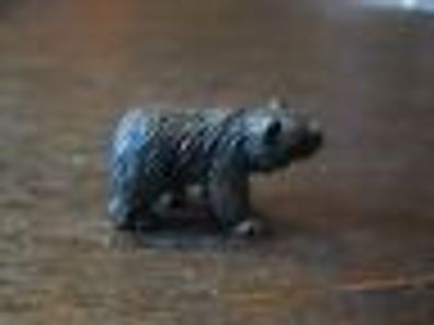 winziger Bronze Bär / Braunbär / Schwarzbär / Grizzli Miniatur lebensecht neu