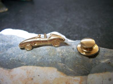 Pin -exklusiver -Kragenknopf- Frack-knopf -Oldtimer 585 Gold 1960-1980