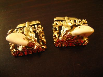 prächtige Grandl Grandel Manschettenknöpfe 585 Gold Handarbeit Unikat 12,6 gr.
