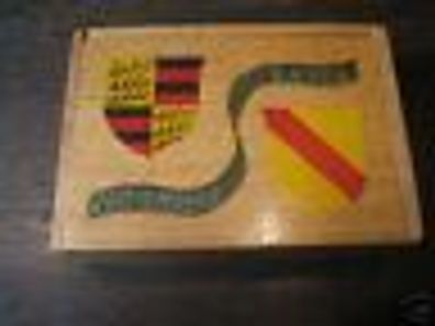 feines Kästchen Kiste mit Wappen Baden Württemberg 1950
