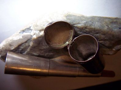 antike Hochfeine Zigarrenspitze Silber zum zusammenschieben mit Silber-Etui