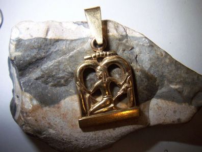 prächtiger Art Deco Designer Anhänger Ägypten Pharao Amulett 750er Gold-13,3-Gr.