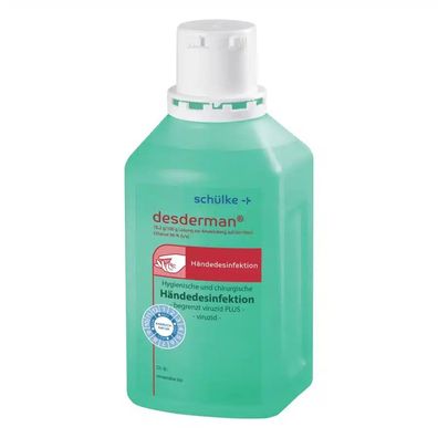 Schülke desderman® Händedesinfektion (ohne Farbstoff/ Parfüm) - 500 ml | Flasche (500