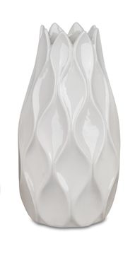 Formano 1 Stück Blumenvase Dekovase Vase aus Porzellan Vase 15cm weiss