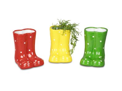 Bollweg Pflanzgefäß Pflanzschale Außenbereich Deko-Stiefel 19cm 1 von 3 Farben Sortie