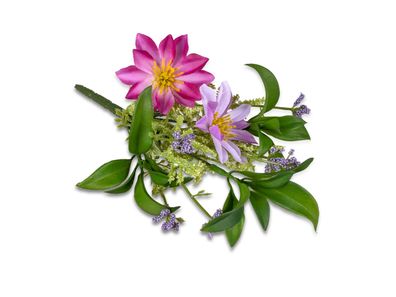 1 Stück Deko Tischdeko Strauß Kunstblumen Nigella lila 16cm