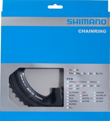 Shimano Kettenblatt 105 FC-5800 52 Zähne LK 110 mm schwarz