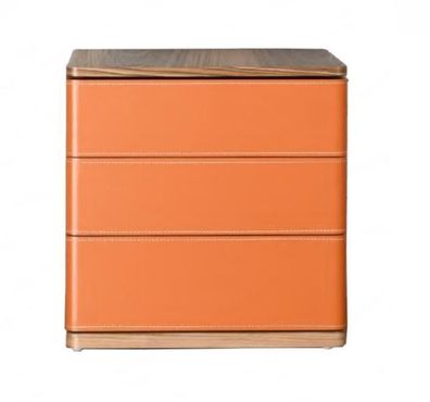 SchlafZimmer Nachttisch Design Neu Material Holz Luxus orange