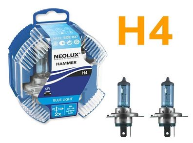 Neolux Blue Light H4 60/55W 12v Halogen 2 Stück IM Duopack